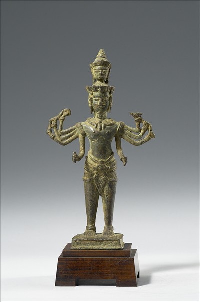 泰國 13-14世紀 青銅 佛立像，或為吉祥喜金剛