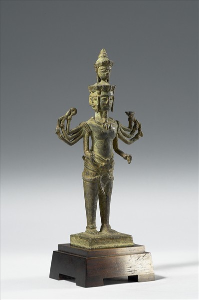 泰國 13-14世紀 青銅 佛立像，或為吉祥喜金剛