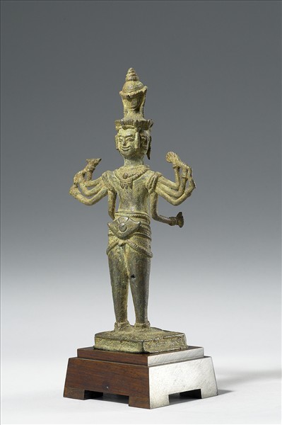泰國 13-14世紀 青銅 佛立像，或為吉祥喜金剛