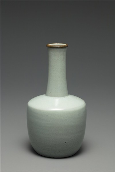 汝窯 青瓷紙槌瓶 「奉華」銘