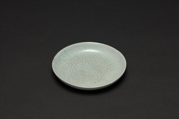 汝窯 青瓷碟「丙蔡」銘