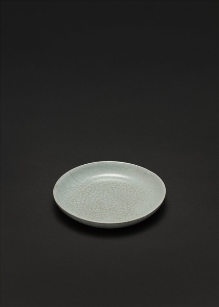 汝窯 青瓷碟「丙蔡」銘