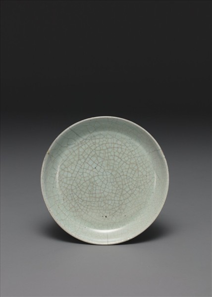 汝窯 青瓷碟「丙蔡」銘