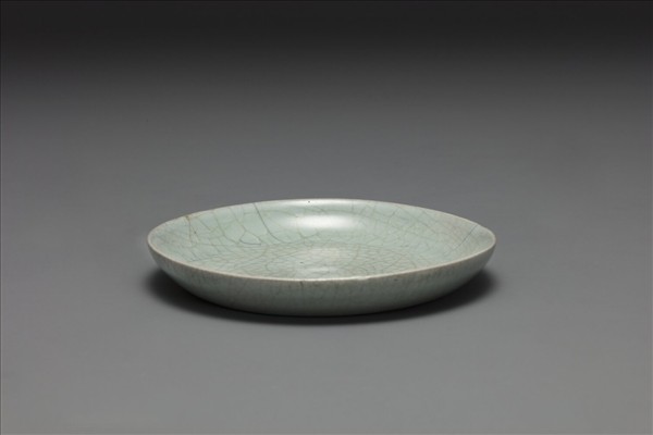 汝窯 青瓷碟「丙蔡」銘