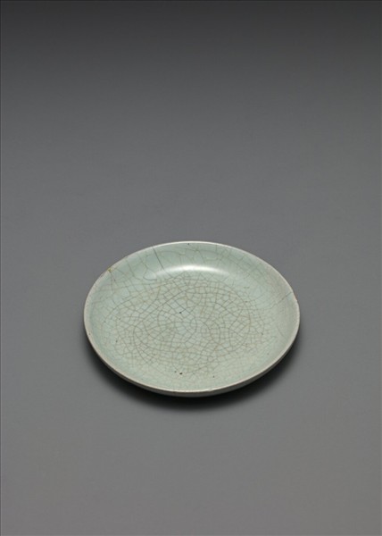 汝窯 青瓷碟「丙蔡」銘