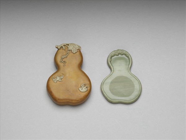 松花石蒲蘆式硯