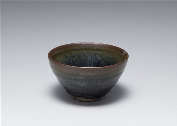 建窯 黑釉兔毫盞