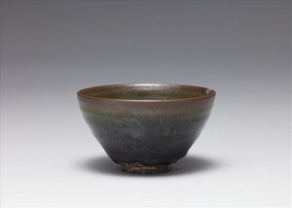 建窯 黑釉兔毫盞