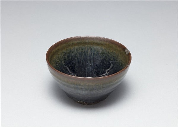 建窯 黑釉兔毫盞