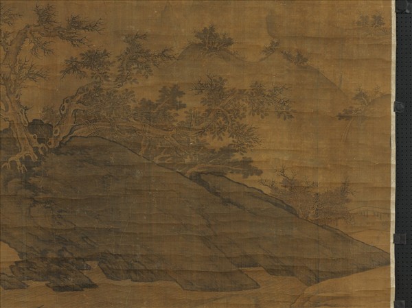 五代南唐趙幹烟靄秋涉　 軸
