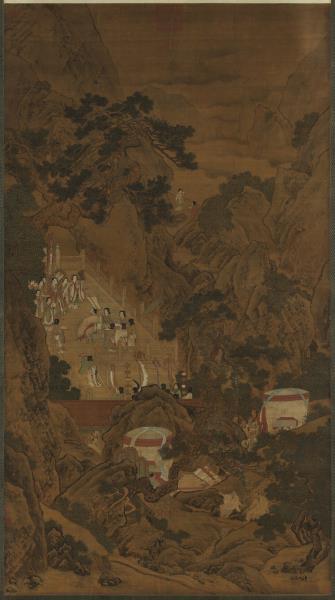 宋劉松年畫瑤池獻壽圖　軸