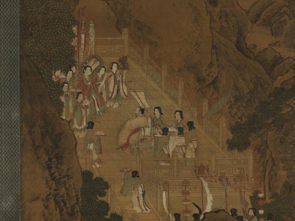 宋劉松年畫瑤池獻壽圖　軸