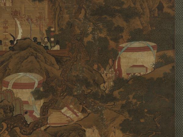 宋劉松年畫瑤池獻壽圖　軸