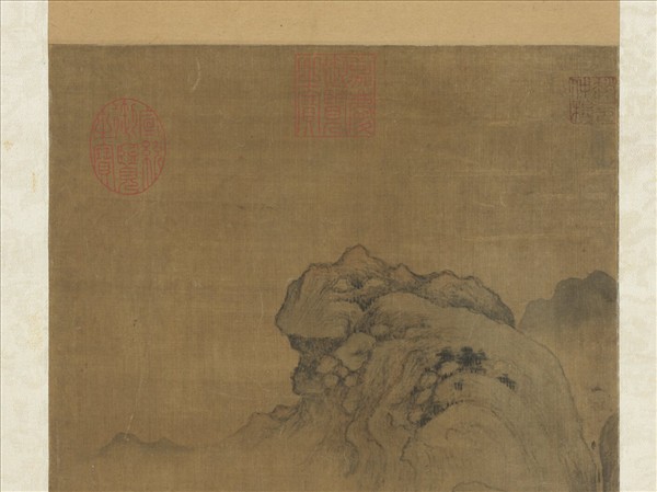 宋李公麟溪橋散步　軸