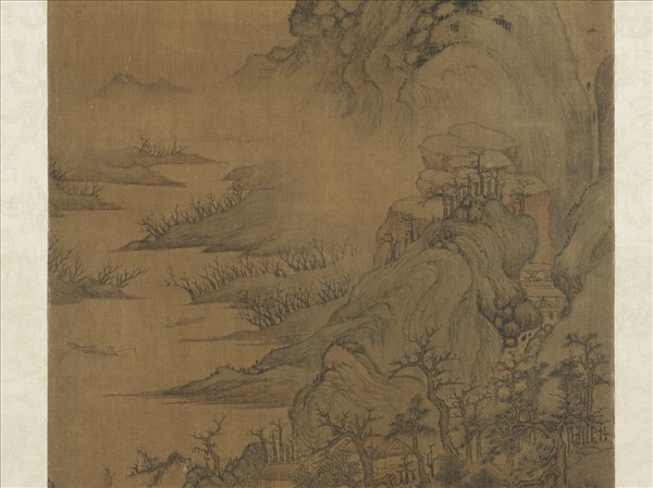 宋李公麟溪橋散步　軸