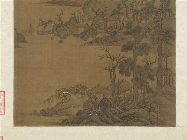 宋李公麟溪橋散步　軸
