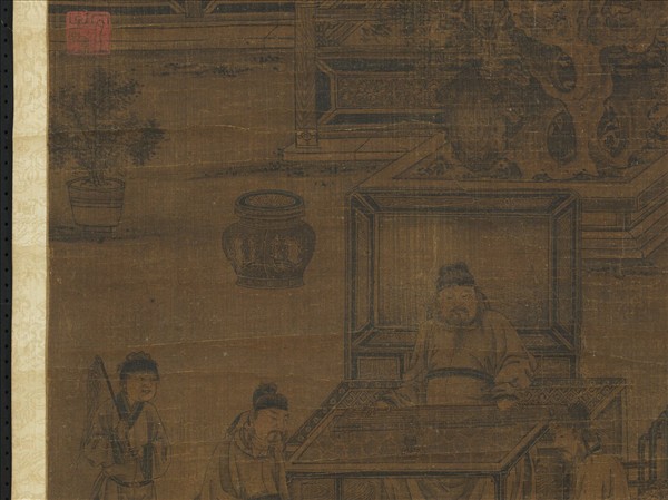 宋李公麟高會習琴圖　軸