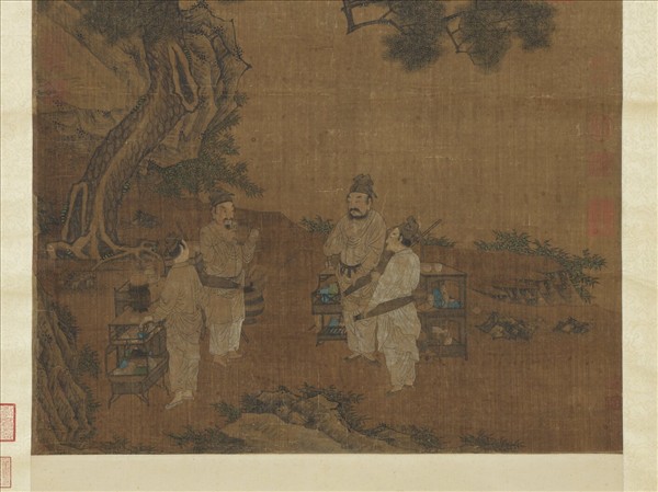 宋劉松年鬥茶圖　軸