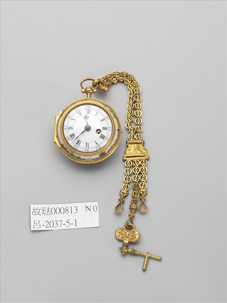 銅鍍金畫琺瑯懷錶