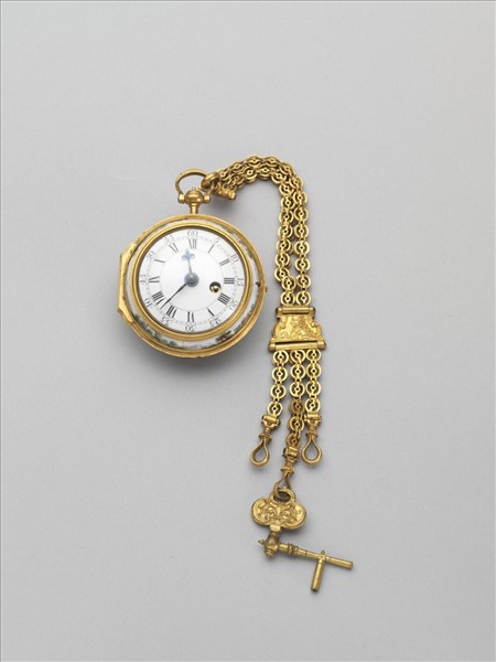 銅鍍金畫琺瑯懷錶