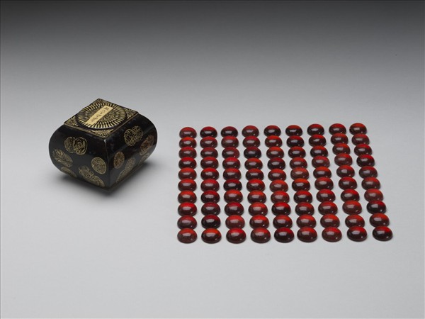 紅色玻璃圍棋子