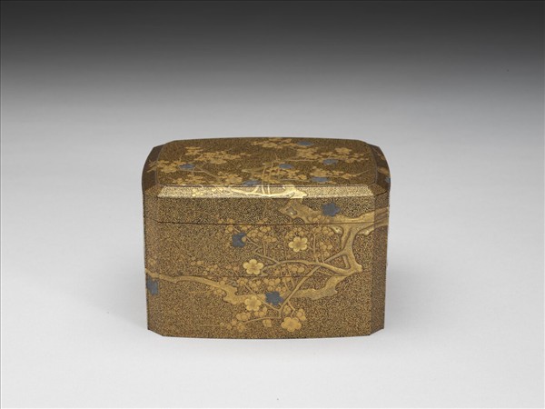 梅蒔繪二層方盒