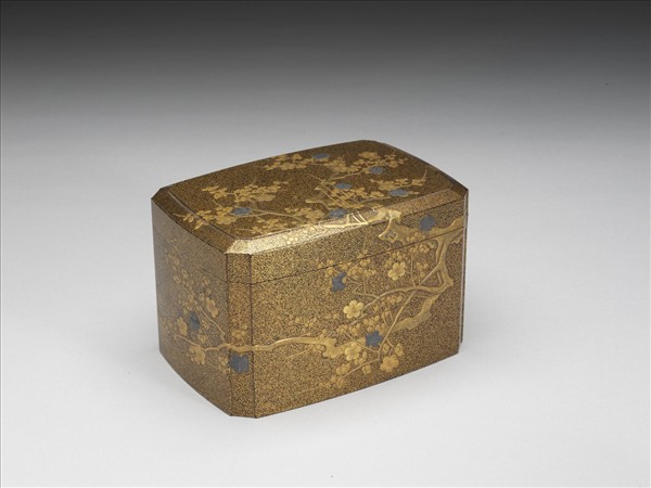 梅蒔繪二層方盒