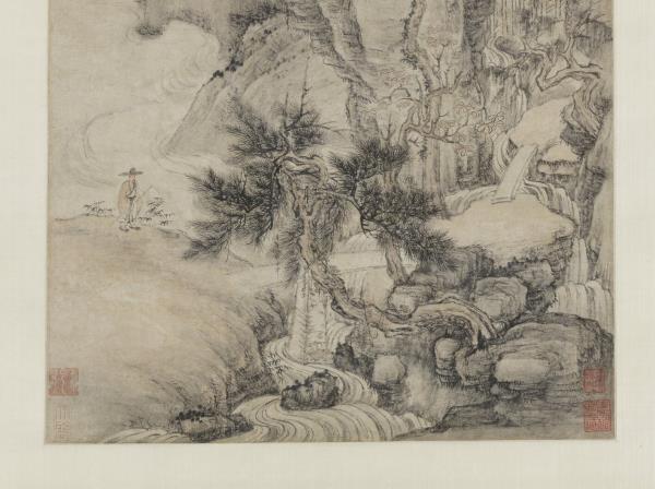 元方從義清秋圖　軸