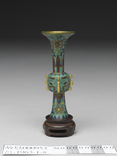 掐絲琺瑯獸面紋觚