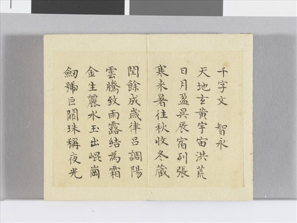臨智永千文 冊
