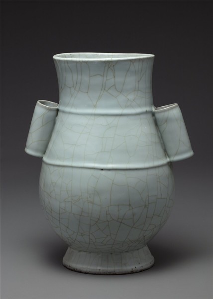 官窯 青瓷貫耳壺