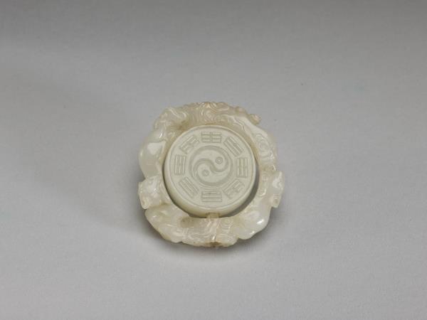 玉雕八卦活環佩