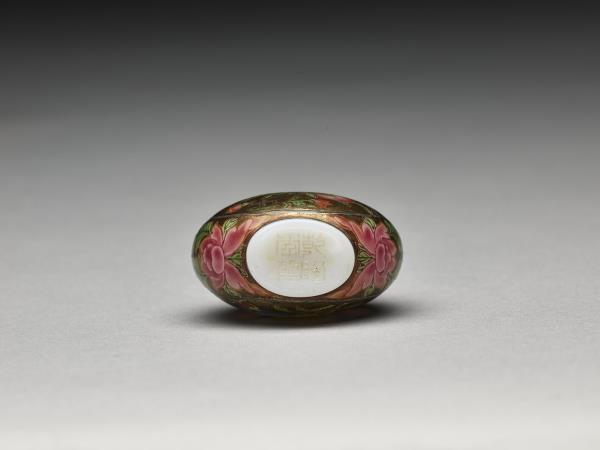 玻璃胎畫琺瑯富貴福壽紋鼻煙壺