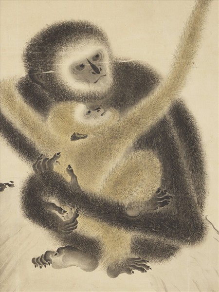 明宣宗戲猿圖　軸