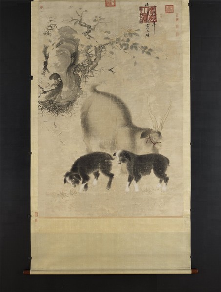 明宣宗畫三陽開泰圖　軸