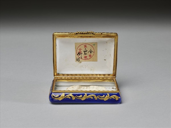 西洋銅胎畫琺瑯人物長方盒