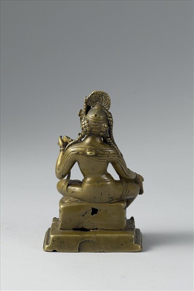 青銅金剛手菩薩半跏舒坐像