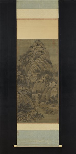 五代南唐巨然秋山問道圖　軸