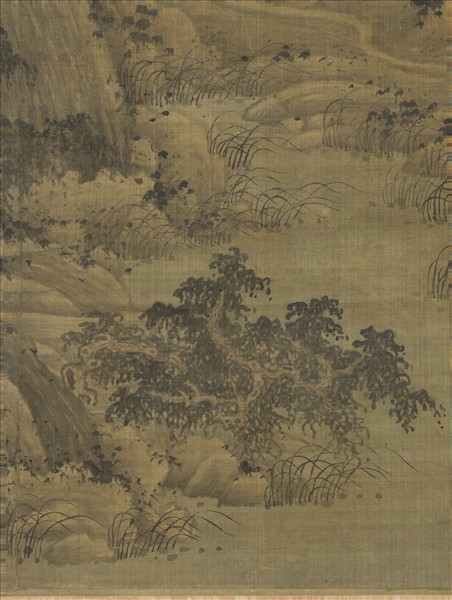 五代南唐巨然秋山問道圖　軸