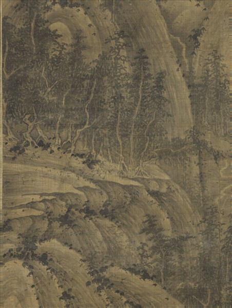 五代南唐巨然秋山問道圖　軸
