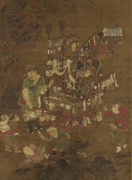宋蘇漢臣貨郎圖　軸