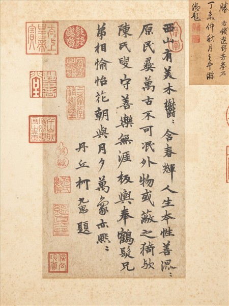 歷朝畫幅集冊　冊　宋錢選野芳拳石