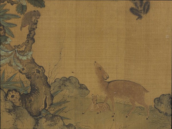 宋元名繪　冊　宋易元吉猿鹿圖