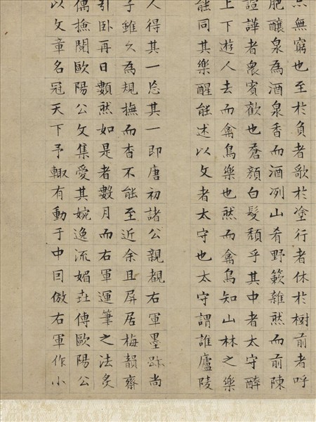 明文徵明書醉翁亭記　軸