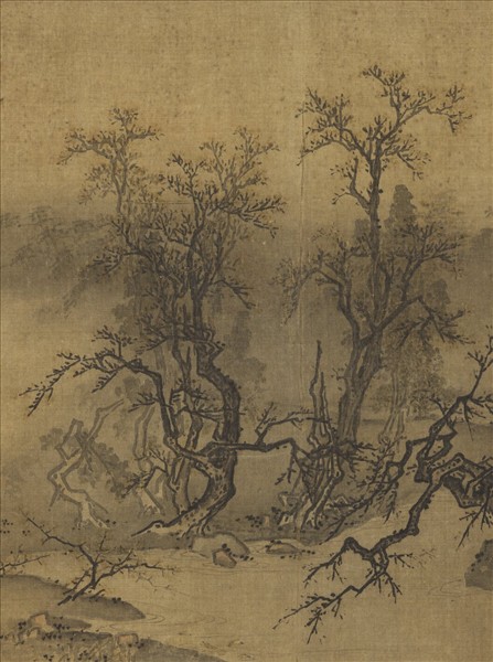 名繪集珍　冊 　宋馬麟芳春雨霽