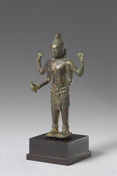 青銅鎏金四臂觀音菩薩立像