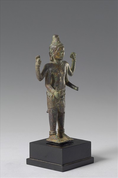 青銅鎏金四臂觀音菩薩立像