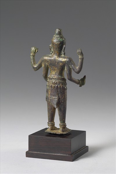 青銅鎏金四臂觀音菩薩立像
