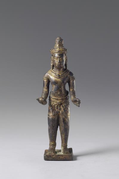 青銅鎏金菩薩立像