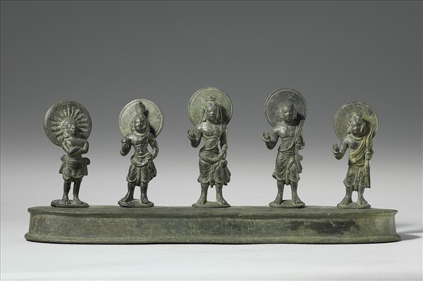 阿富汗 古代犍陀羅地區 5-6世紀 銅合金 佛教人物群像